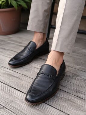 Gucci Black Leather Horsebit Loafers – Stitchbit Designer Dress Shoes